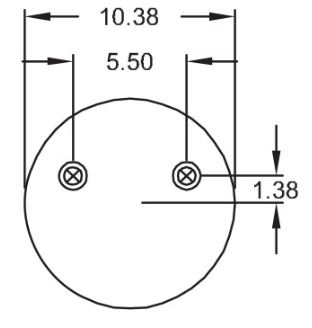 Pair of Air Spring Bag Replaces W01-358-8709 Hendrickson S-20900 S-21800 C-21800 - Picture 4 of 6