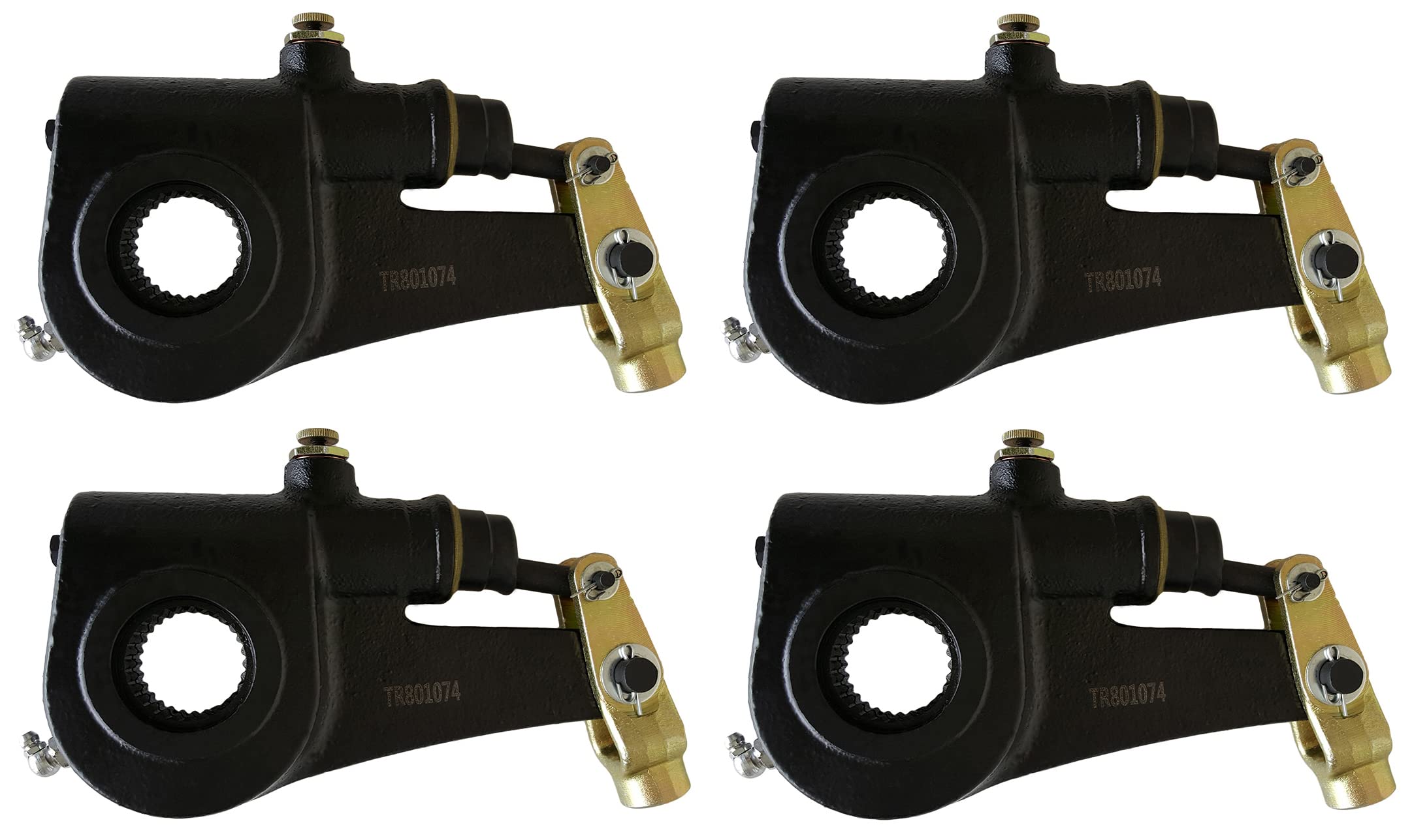 4 x Auto Slack Adjuster 1.5"x28 Spline 6" Lever Replace Meritor R801074 R803112