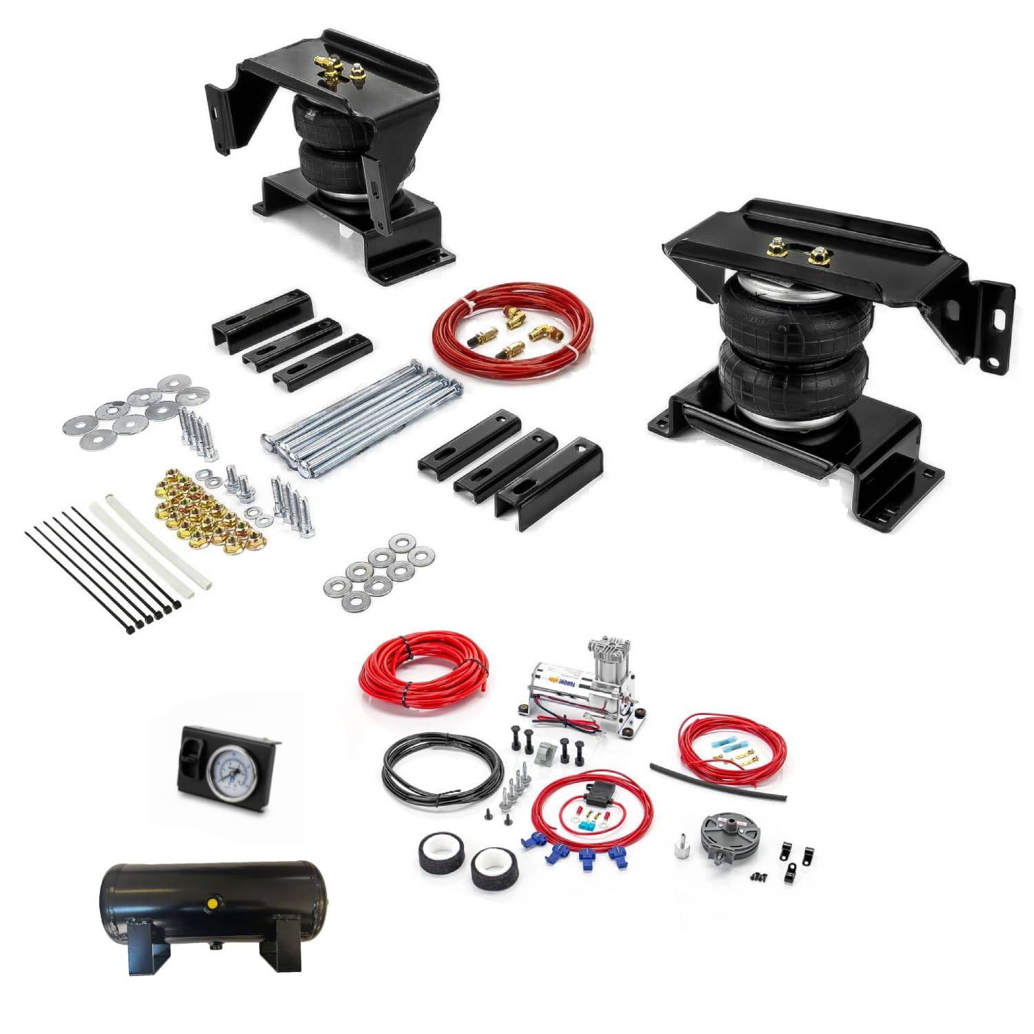 TORQUE Air Spring Kit w/Compressor & Tank for 13-25 Ram 3500 HD Chassis