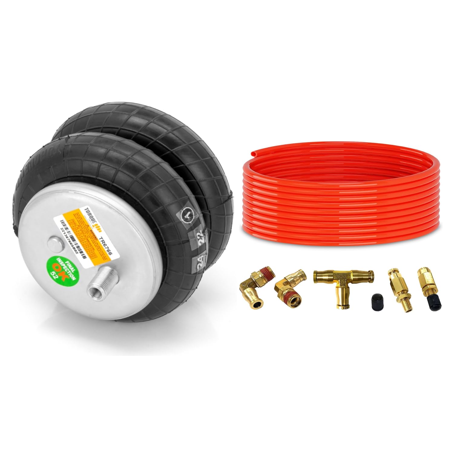 Torque Air Spring Replaces W21-760-6766 & Air Line Service Kit 1/8 NPT