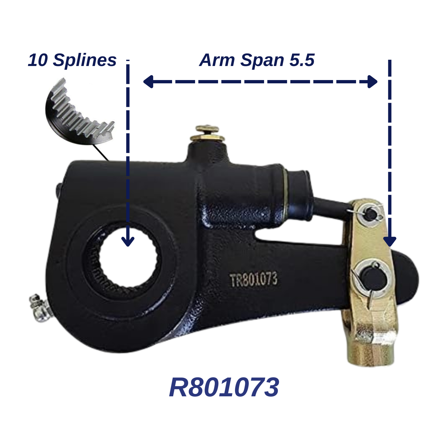 4 pcs 801073 Automatic slack adjusters 28 Spline 5.5" Ref: Meritor R801073 - Foto 4 di 7