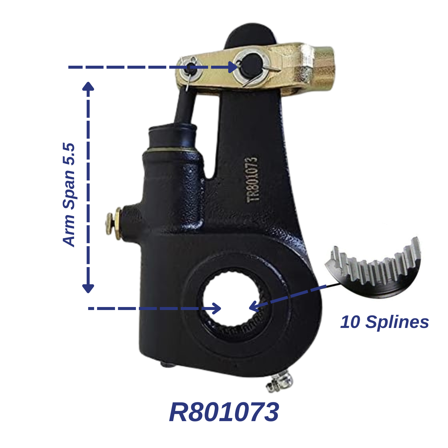 4 pcs 801073 Automatic slack adjusters 28 Spline 5.5" Ref: Meritor R801073 - Foto 5 di 7