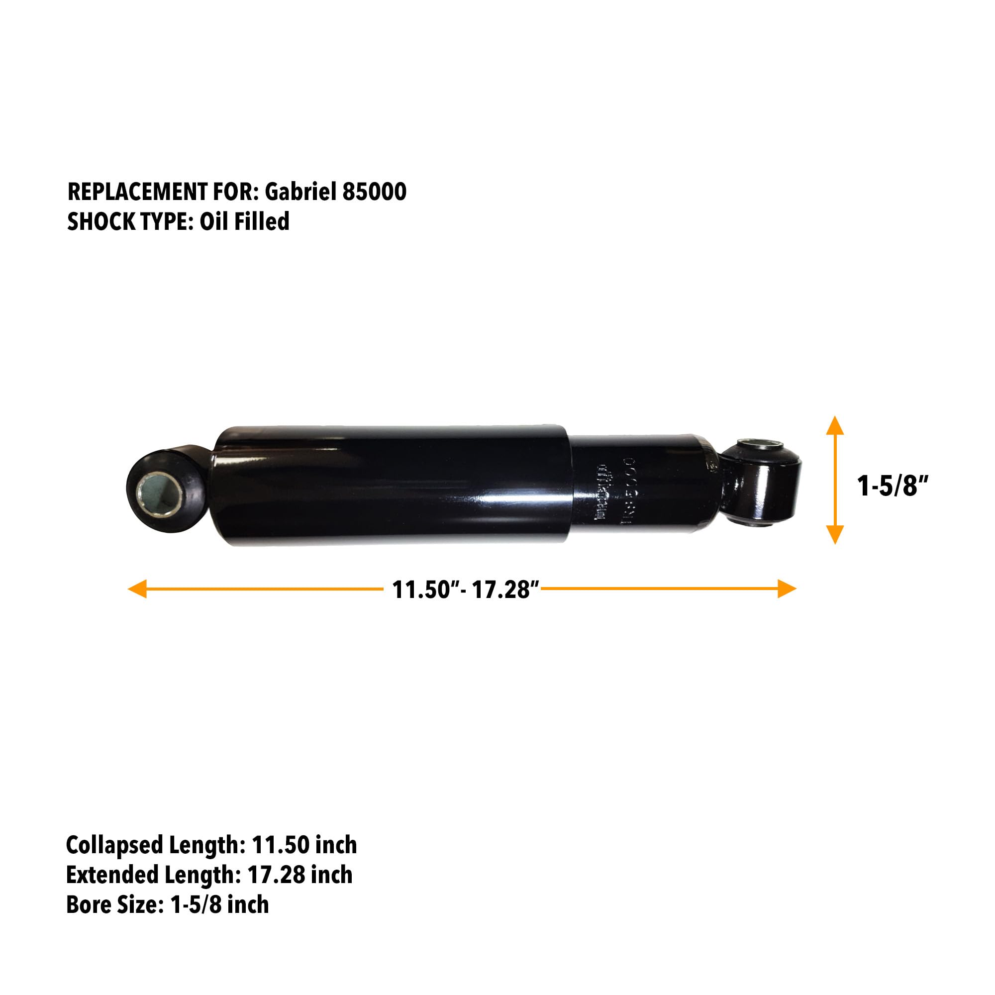 8 pack of TORQUE 85000 Heavy Duty Shock Absorber for semi Trucks ...
