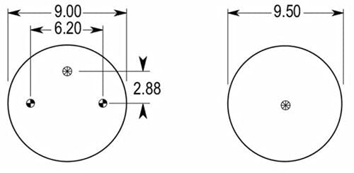 Air Spring Bag for Peterbilt Replace 02456, 04759, 06746, W01-358-9069, 1R12-069